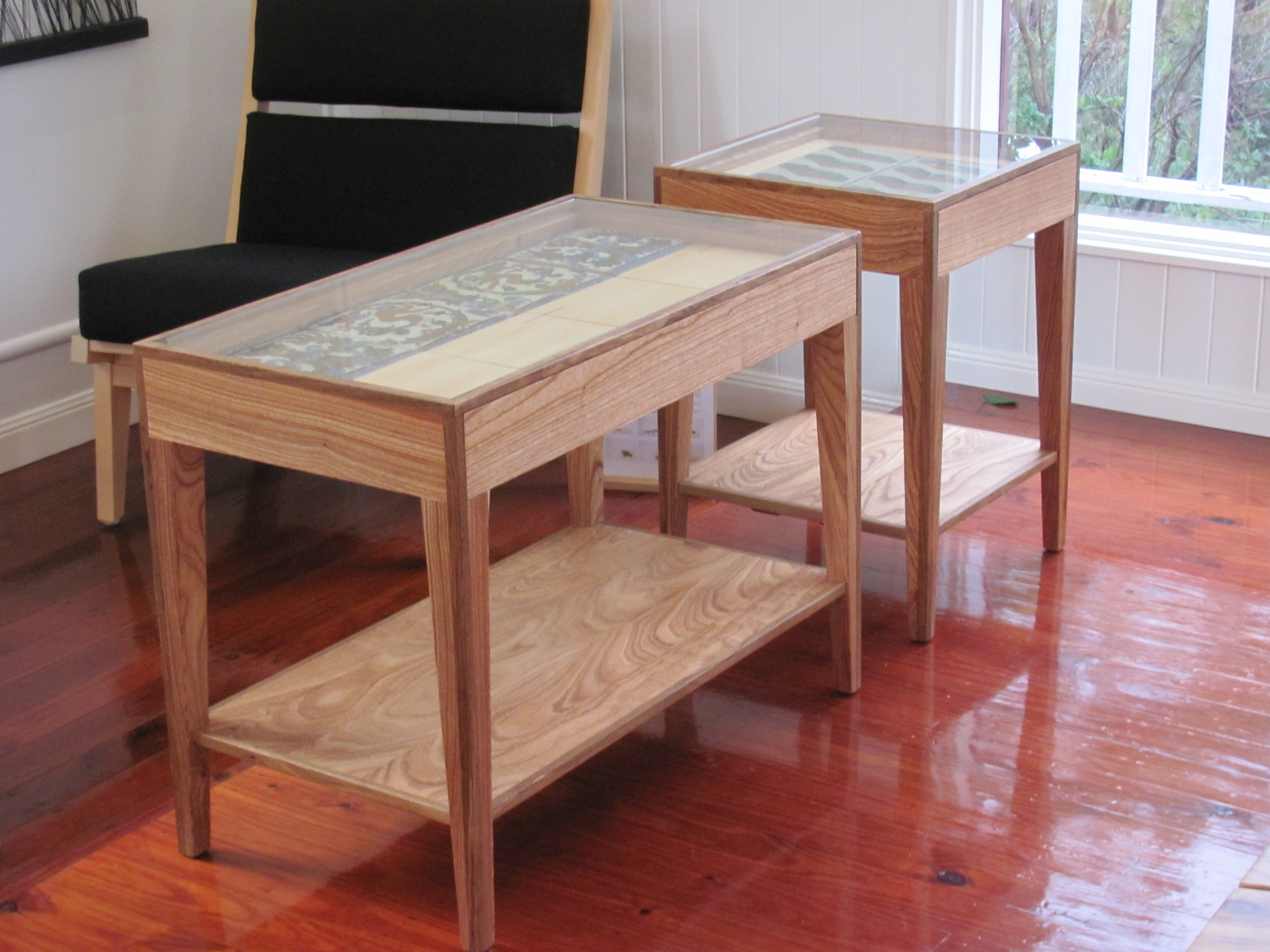 Cedar side tables